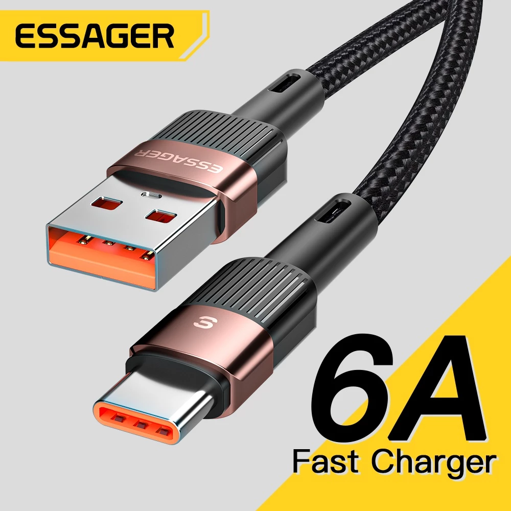 CÁP SẠC NHANH ESSAGER CHÍNH HÃNG USB TYPE C 6A-66W